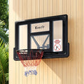 Basketball hoop with Everfit branding on a wooden wall