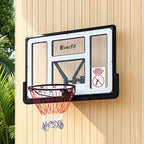 Wall-mounted basketball hoop with 'Everfit' branding on a wooden wall