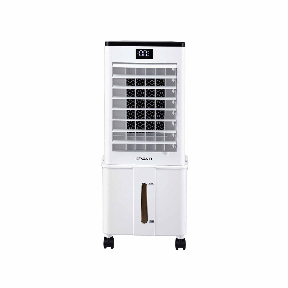 Bring a cooler, more comfortable breeze into your home with this Devanti 8L evaporative air cooler. It combines fan circulation, evaporative cooling and humidifying functionality, with an 8L water tank and four reusable ice packs for refreshing airflow when the weather heats up.