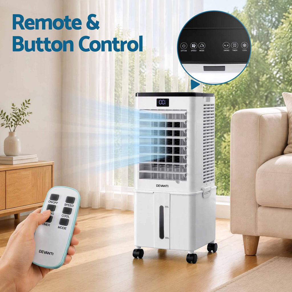 Devanti 8L 3-in-1 Evaporative Air Cooler with Remote Control