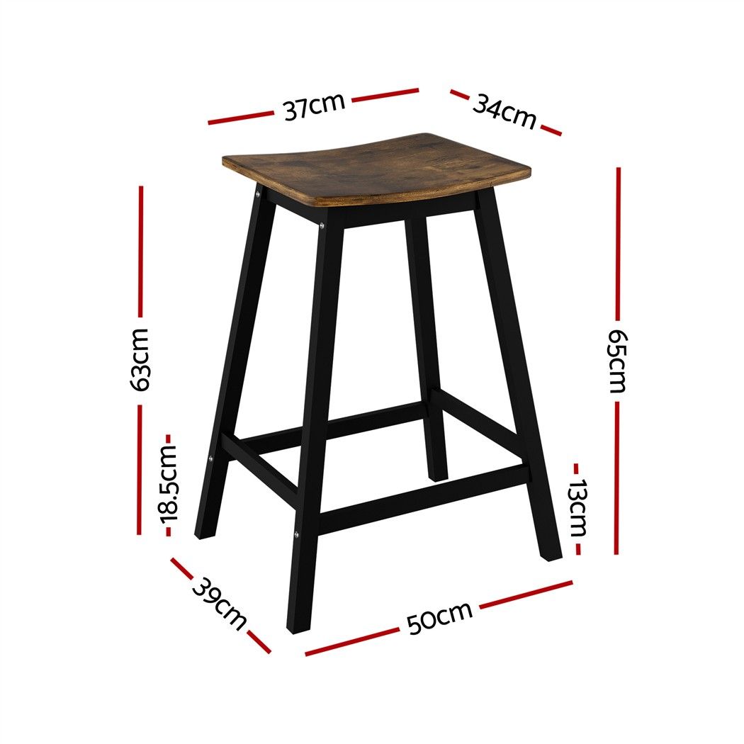 Artiss Bar Stools Set of 2 – Industrial Rustic Kitchen Counter Stools