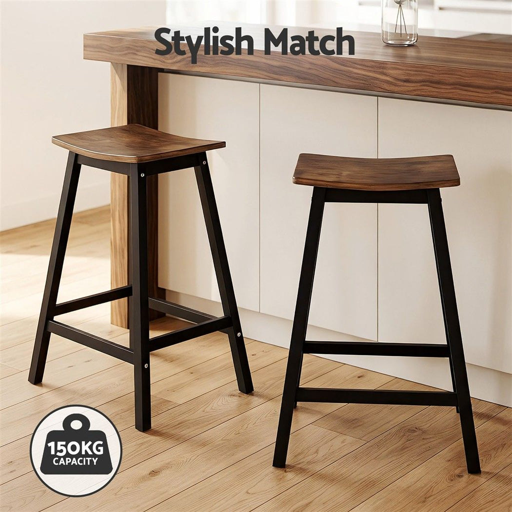Artiss Bar Stools Set of 2 – Industrial Rustic Kitchen Counter Stools