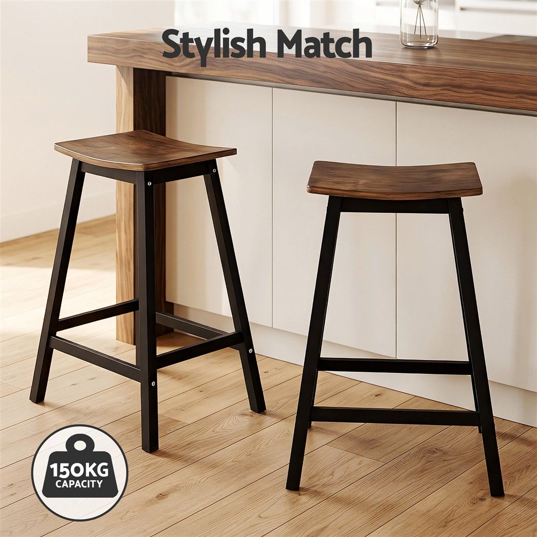 Artiss Bar Stools Set of 2 – Industrial Rustic Kitchen Counter Stools