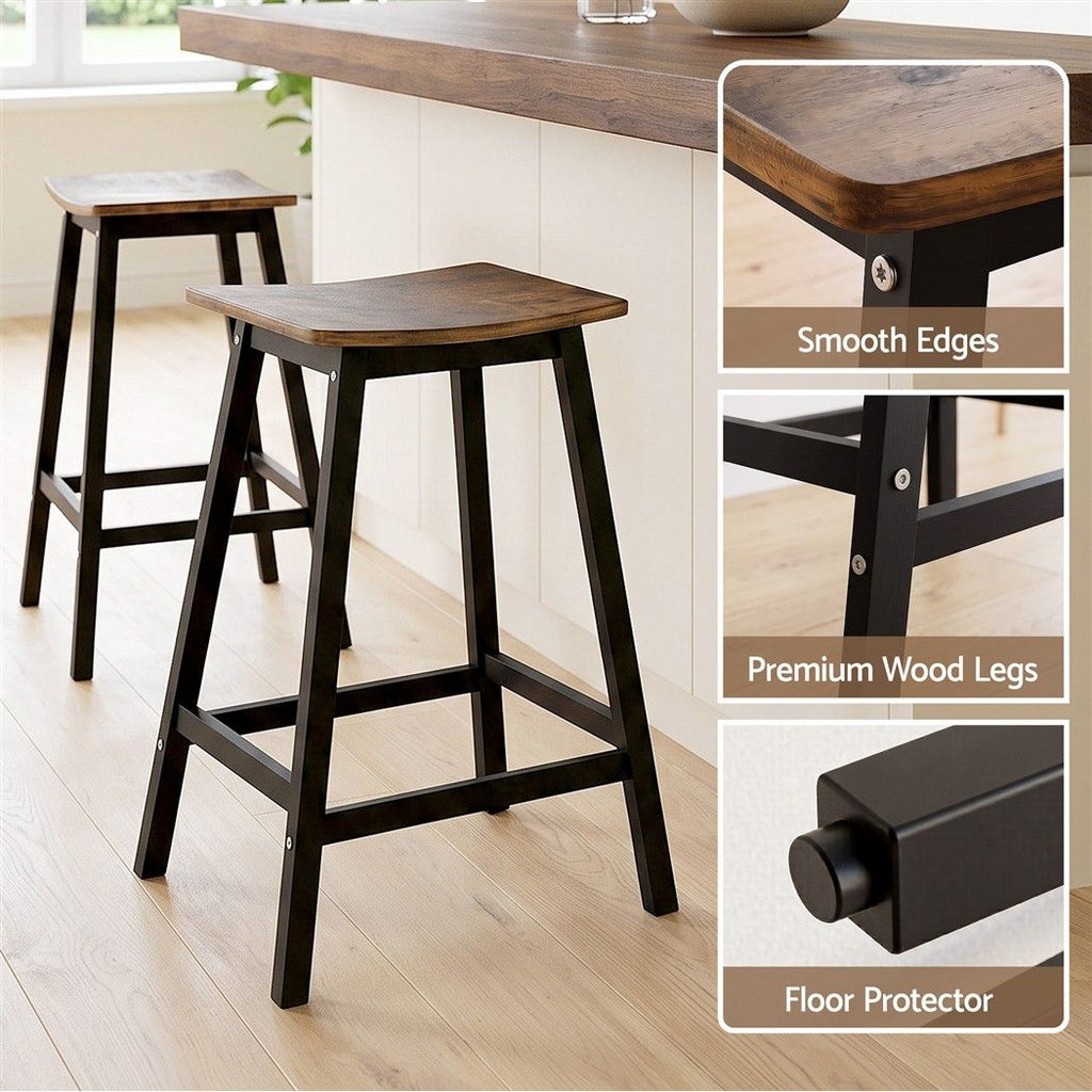 Artiss Bar Stools Set of 2 – Industrial Rustic Kitchen Counter Stools