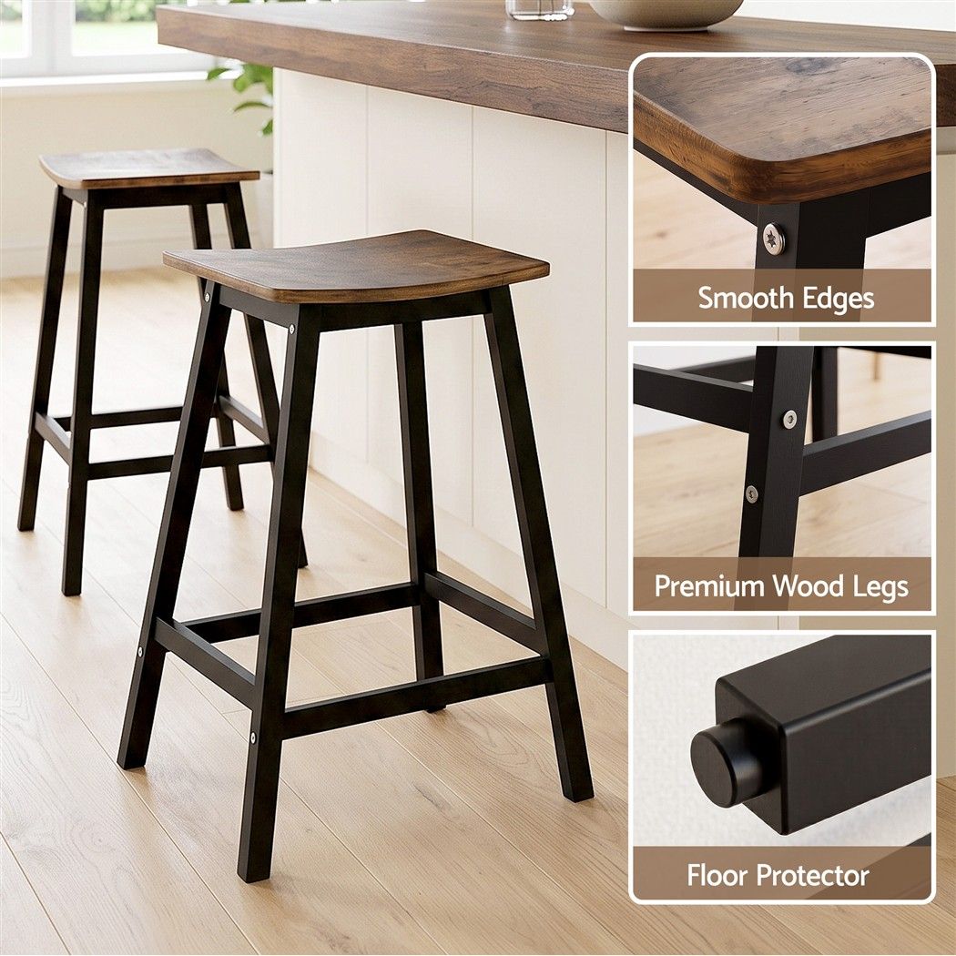 Artiss Bar Stools Set of 2 – Industrial Rustic Kitchen Counter Stools