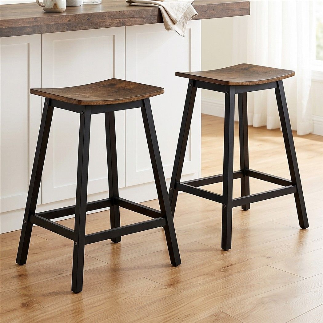 Artiss Bar Stools Set of 2 – Industrial Rustic Kitchen Counter Stools