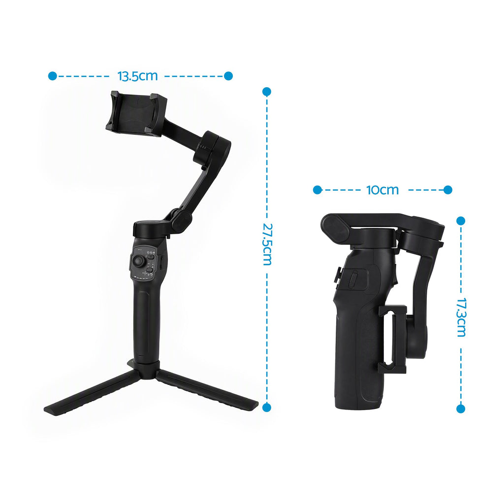 Showing the measurements of the tripod
