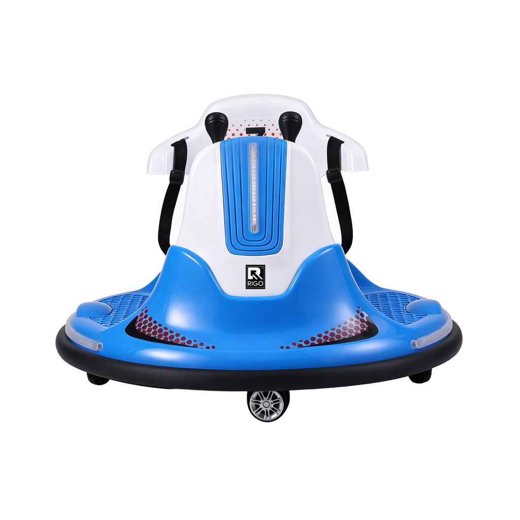 Rigo 12V Kids Bumper Ride-On Car — Blue