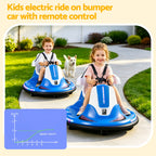 Rigo 12V Kids Bumper Ride-On Car — Blue