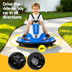 Rigo 12V Kids Bumper Ride-On Car — Blue
