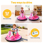 Two ways to drive these pink bumpers cars
