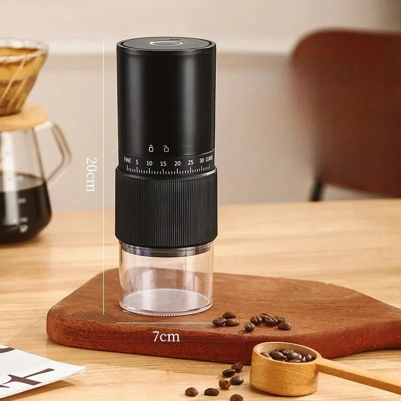 Portable Electric Coffee Grinder – 30-Setting Burr Grinder