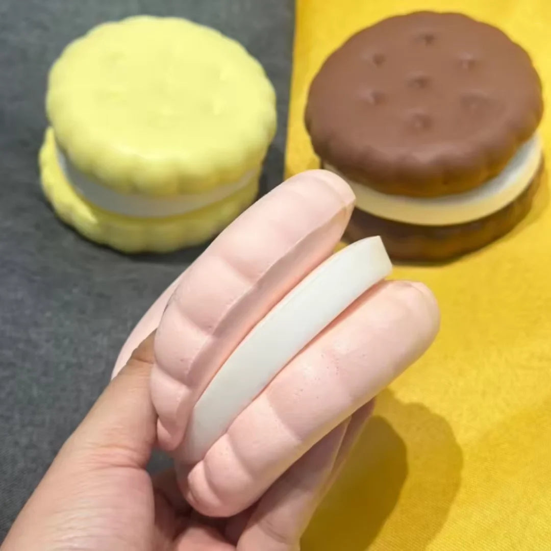 Slow-Rising Cookie Squishy – Realistic Squeeze Stress Toy