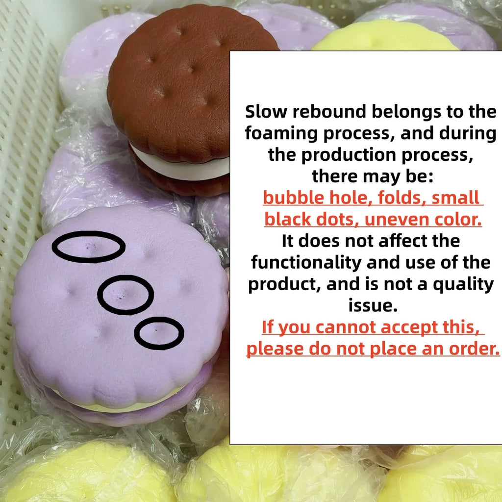 Slow-Rising Cookie Squishy – Realistic Squeeze Stress Toy