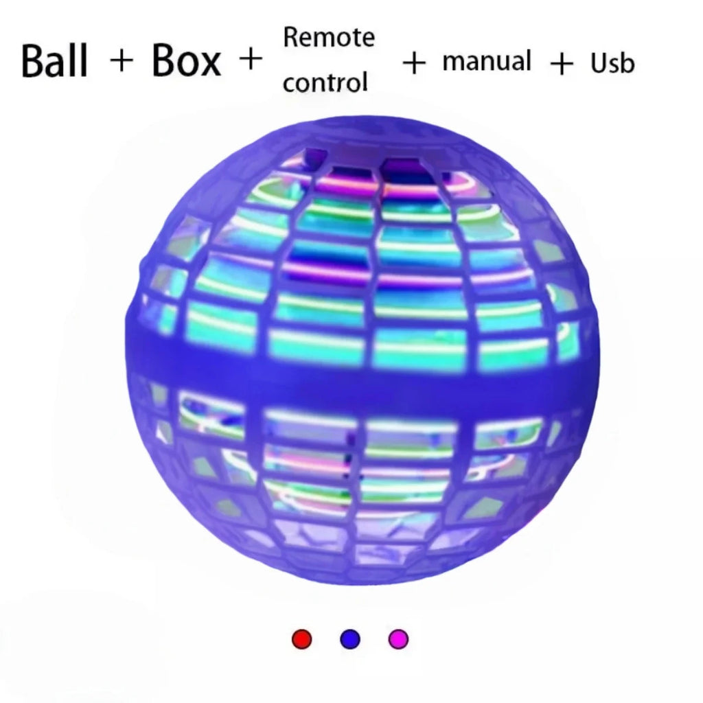 Colorful disco ball with text listing included items on a white background

