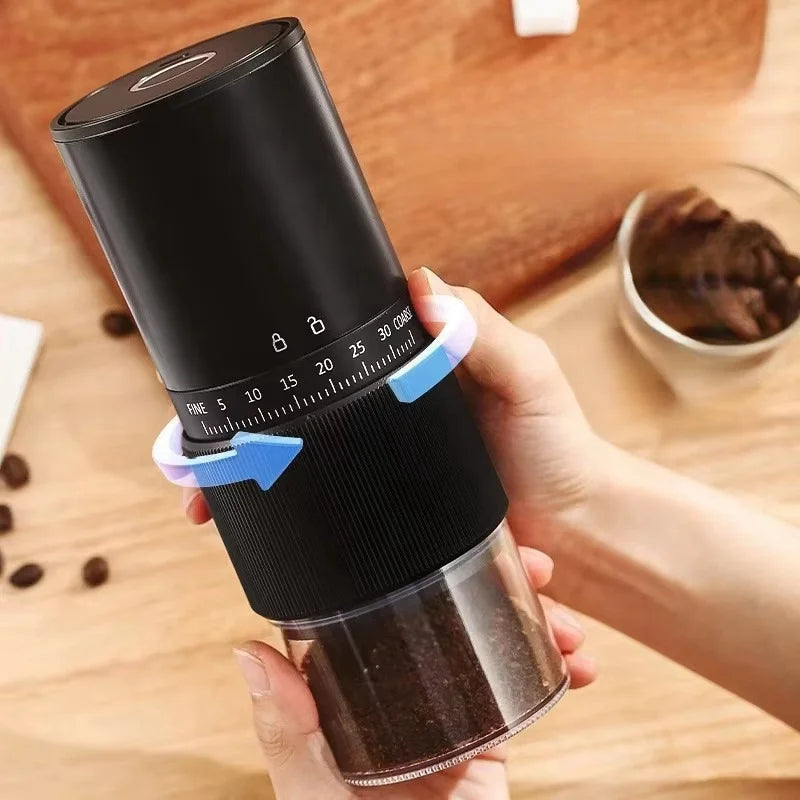 Portable Electric Coffee Grinder – 30-Setting Burr Grinder