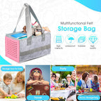 Multifunctional felt storage bag with various uses including travel, party, and picnic.