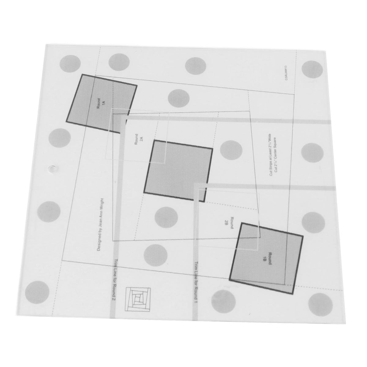 Set of quilt templates with geometric shapes on a white background