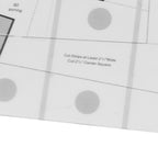 White paper with circular cutout instructions and text on a white background