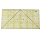 Quilting ruler with grid lines on a white background