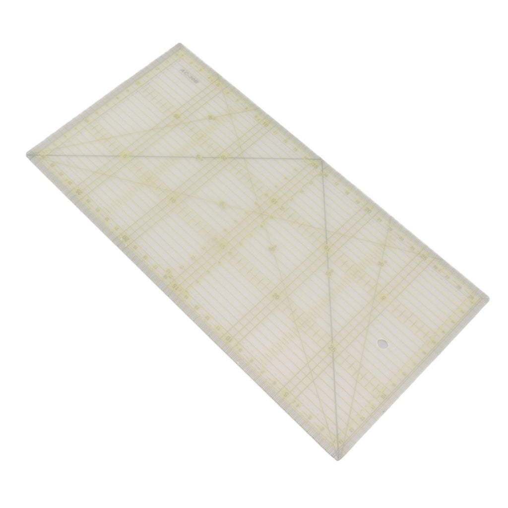 Rectangular sheet of paper with grid lines on a white background