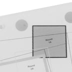 Measurement chart with labeled round and rectangular shapes on a white background
