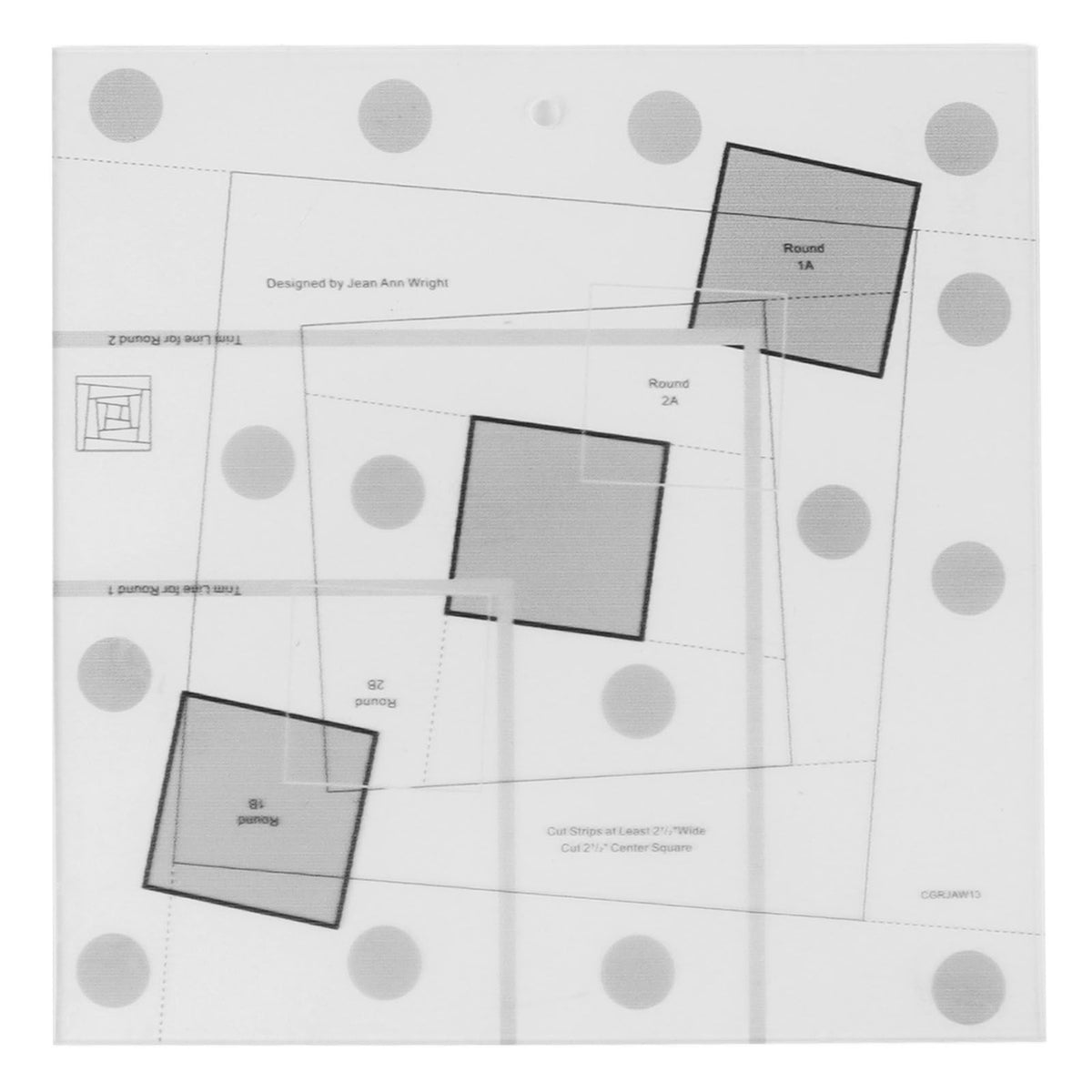 Quilt pattern layout with labeled sections on a white background