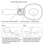 Measurement tool with labeled parts and usage instructions.
