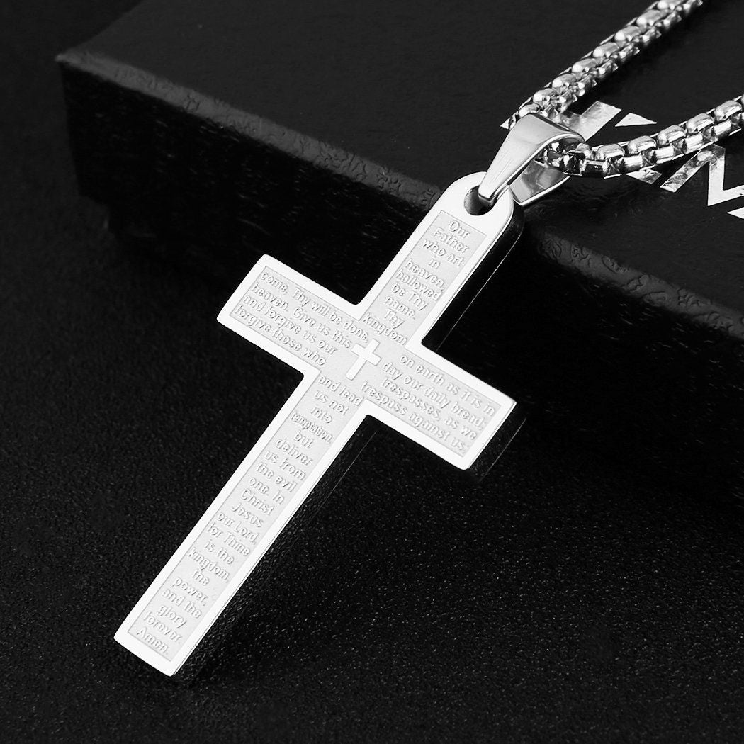 Another angle of the Lords Prayer cross