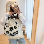 Plush Underarm Bag, Ladies Fluffy Shoulder Bag, Women Furry Purse Fluffy Tote Bag for Autumn and Winter
