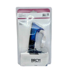 Blue mini iron in packaging with 'Birch' branding on a white background