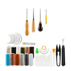 Hand Sewing Kit Canvas Leather Craft 31 or 37PCS Big Eye Needles Cotton Thread - 37PCS