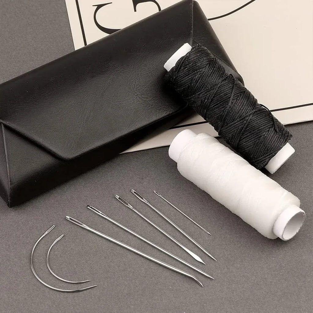 Hand Sewing Kit Canvas Leather Craft 31 or 37PCS Big Eye Needles Cotton Thread - 37PCS