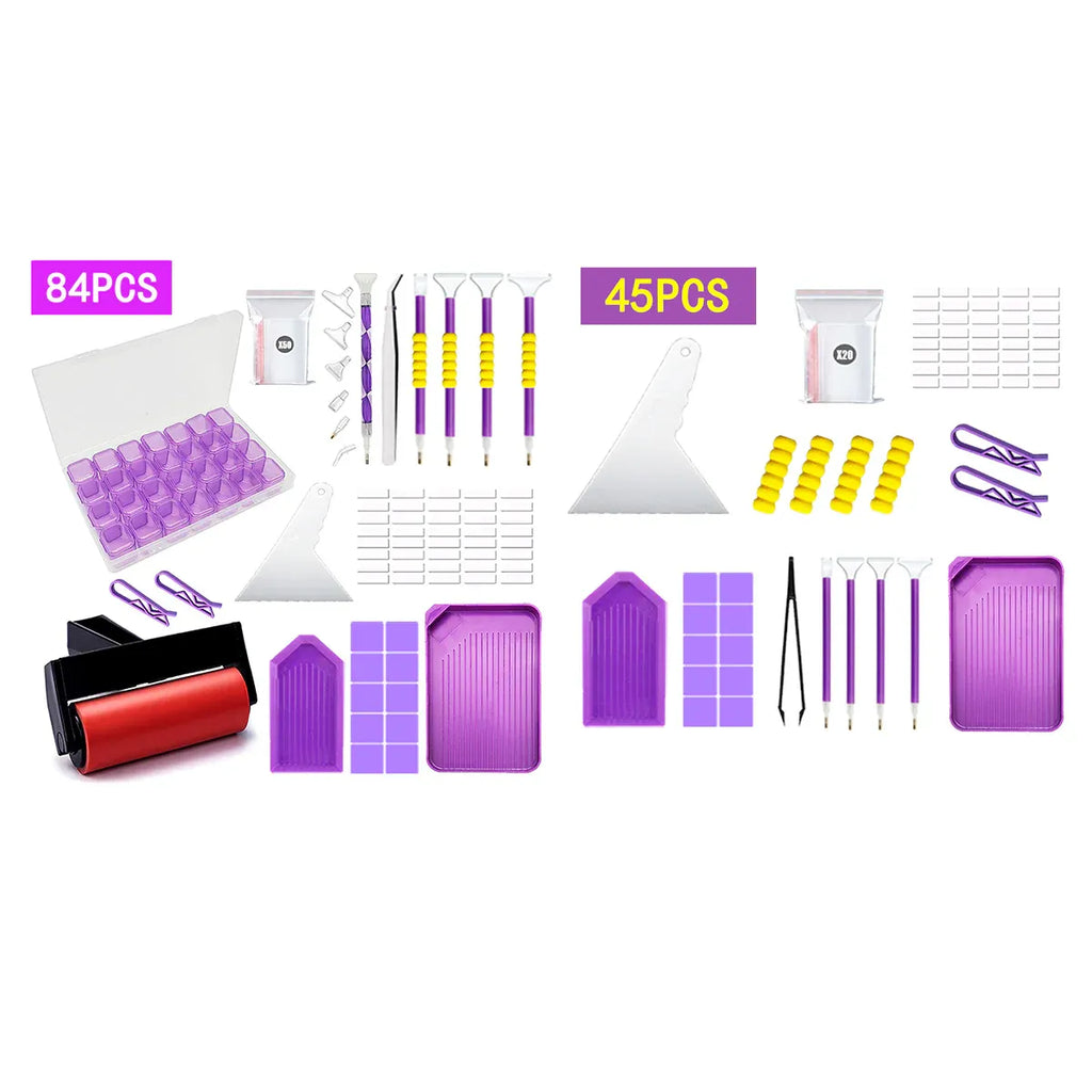 45 or 84 PCS Diamond Painting Tool Kit for DIY Diamond Art Craft Projects Use - 84PCS