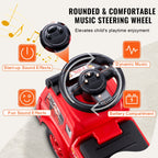 Children's toy steering wheel with music and sound effects on a white background