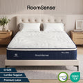 oomSense Vellora mattress in a bedroom setting with 'CertiPUR-US' and 'OEKO-TEX' logo