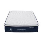 Mattress with 'Vellora' and 'RoomSense' branding on a white background