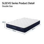 SLEEVO Series mattress with dimensions on a white background