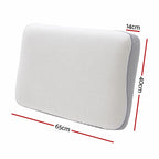 White pillow with measurements on a white background