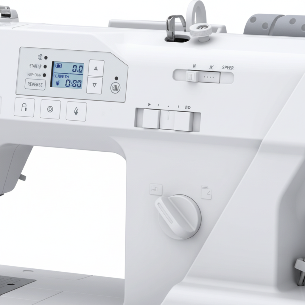 Janome Sew Switch digital control panel close-up