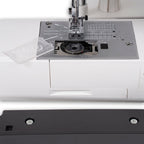 The front loading bobbi aewa on the new Janome SewSwitch sewing machine