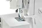 Another view of the overlocking foot on the new Janome SewStitch sewing and overlocking machine