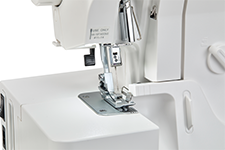 Another view of the overlocking foot on the new Janome SewStitch sewing and overlocking machine