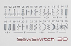 Here are all the stitches on the new Janome SewSwitch sewing and overlocking machine