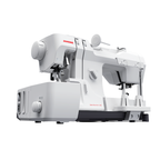 Showing the overlocker portion of the new Janome SewSwithch sewing and overlocking machine
