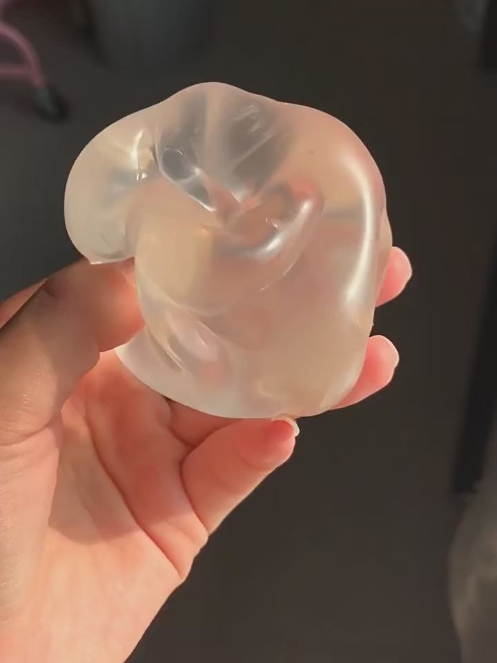 Clear Mochi Squishy Stress Ball – Stretchy Sensory Fidget Toy
