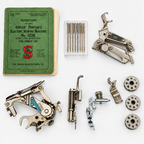 Luckily these attachments are included in this preloved Singer 222k1 feather weight sewing machine
