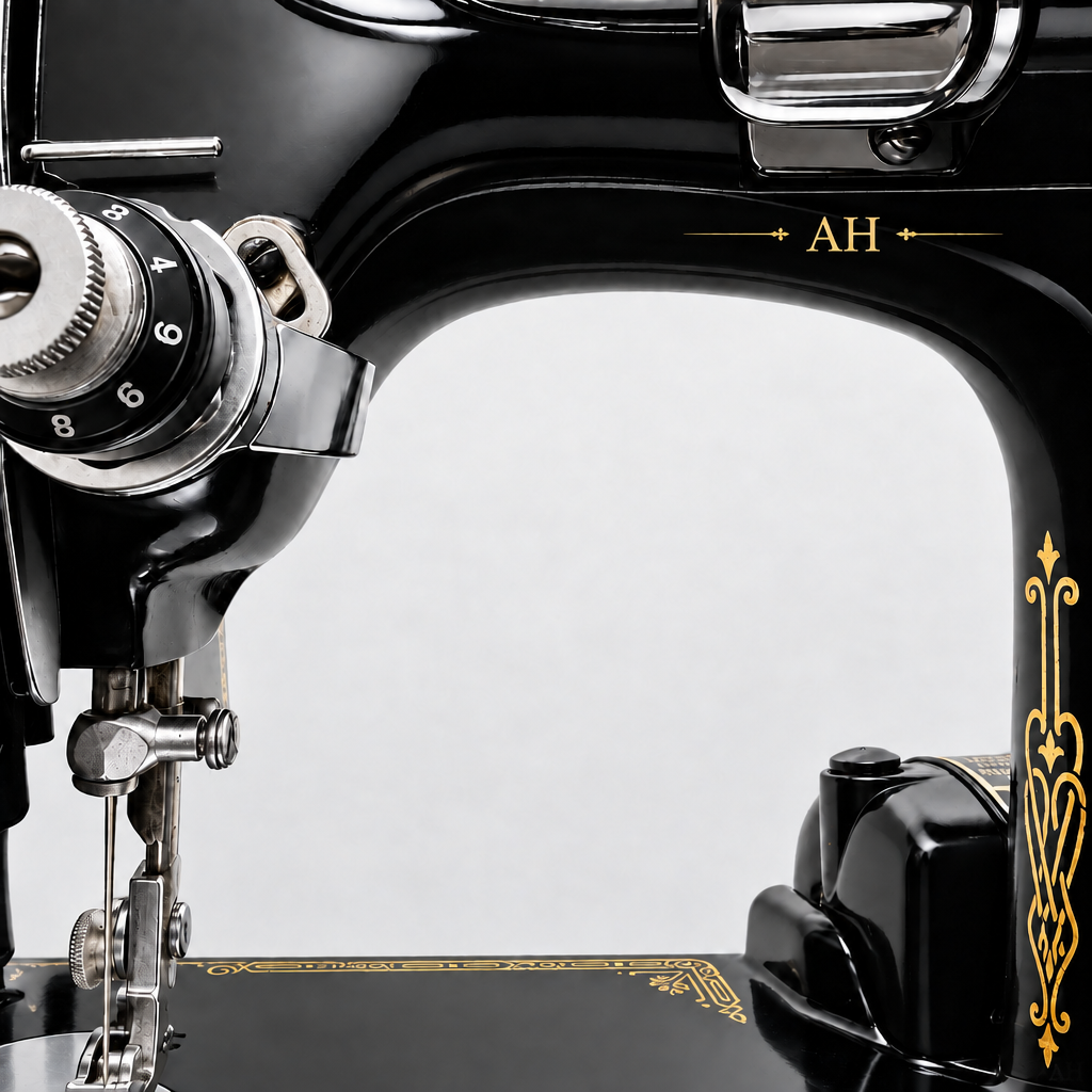 Note the barrel tension assembly on the Singer 222k1 featherweight sewing machine